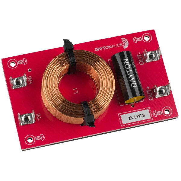 Dayton Audio 2kLPF8 Low Pass Speaker Crossover 2,000 Hz 12 dB/Octave